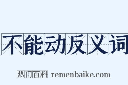 不能动反义词是什么意思的图片